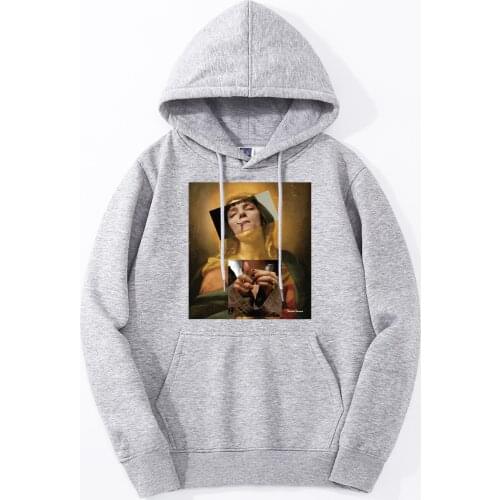 Virgin Mary Pulp Fiction Hoodie For Men 2019 Autumn Winter Mens Sweatshirts Hoodies Harajuku Casual Hooded Hip Hop Streetwear