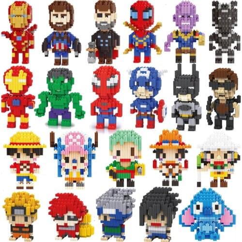Diamond Building Blocks Kits Mini Brick Super Heroes Anime Movie Figures 3D Jigglypuff Educational Toys For Children