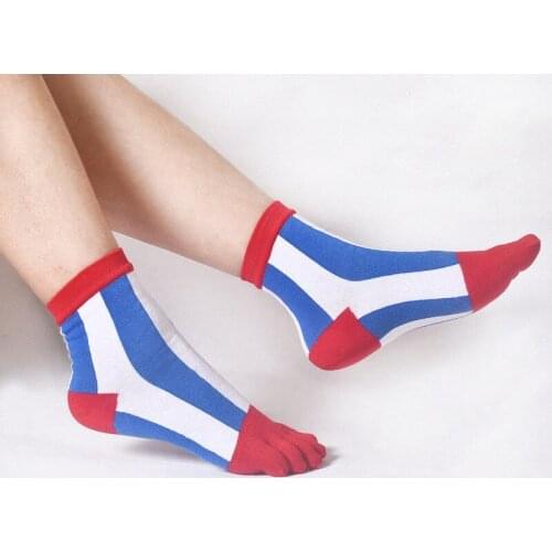 Newest Arrivals Fashion Hot Rainbow Color Womens Girl Thin Cotton Ankle Socks Five Fingers Toe Casual Socks