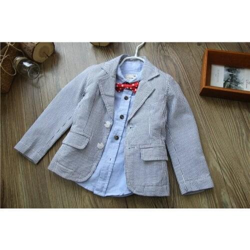 New Arrival Baby Boys Fashion Striped Outerwear Jacket Boys Striped- Suit Boys Spring Autumn Jacket Kids Casual Coat