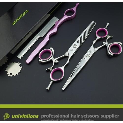 6" hot flying shears 360 swivel thumb shears hair scissors rotating fly scissors hairdressing rotary shear rotating thumb shears