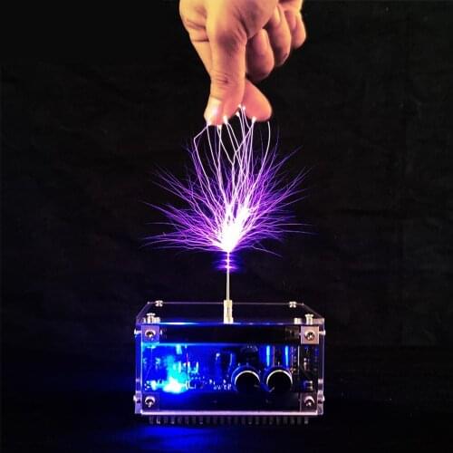 10CM Flat-panel Bluetooth Music Tesla Coil /Scientific Experiments High Frequency and High Voltage Pulse Test Apparatus