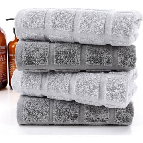 Grey Geometric Towels Cotton Thick Face Towel Home Spa Swimming Beach for Adults Kids Yoga Sport Toalha Serviette Toalla facial