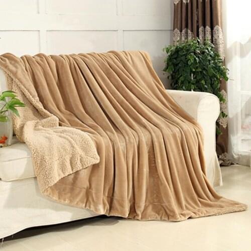Plush Blanket Warm Thick Throw Coverlet Reversible Cashmere Like Fuzzy Microfiber Quilt Bed Couch Cover Blanket