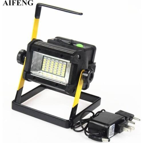 AIFENG 50W 36Leds Portable Spotlight 2400LM Floodlight Work Light Outdoor Camping Lamps 18650 Operate Lantern Light With Charger