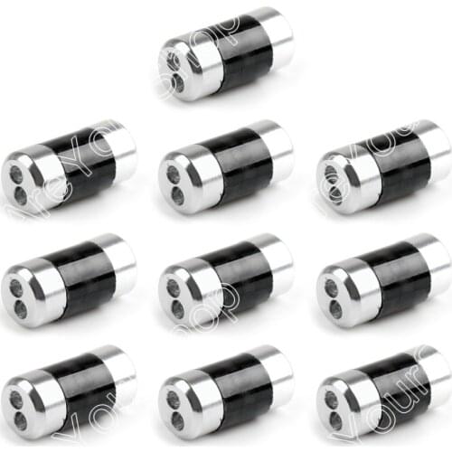 Areyourshop Hot Sale 10Pcs Black Silver Mini Carbon Fiber Pants Boot Y Splitter Speaker RCA Audio Wire