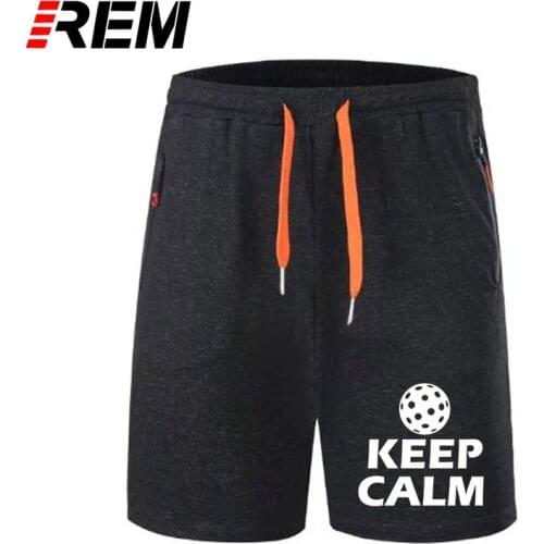 REM Hot sale Top Quality Keep Calm And Play Floorball Men Plus Size Homme Round Neck panties short pants