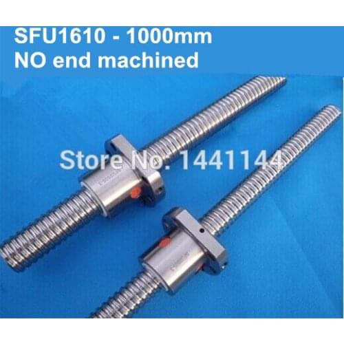 1pcs ball screw RM1610 - 1000mm with 1pcs SFU1610 single ball nut for cnc router