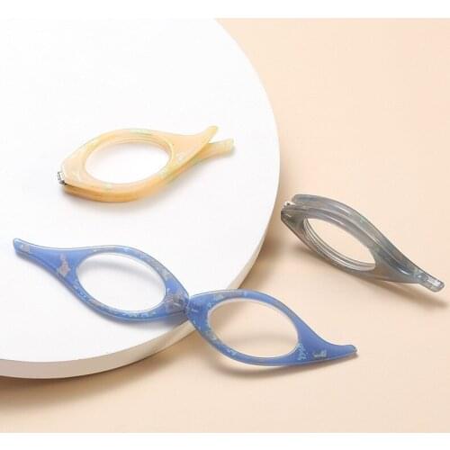 Retro Cat Eye Folding Reading Glasses Nose Clip Portable Presbyopia Glasses Oval Lens Women Men Enlarge Glass +1.00 to +4.00