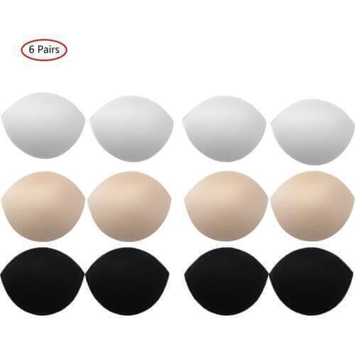 Women Sponge Bra Pads Push Up Breast Enhancer Removeable Swimsuit Padding Sponge Pads Chest Cups Breast Bra Inserts Chest Pad