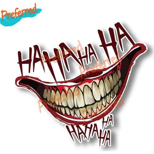 Exterior Accessories Decal Horror Happy Stickers for Car Joker Graffiti Waterproof Sunscreen Bumper Vinyl Decals Die Cutting