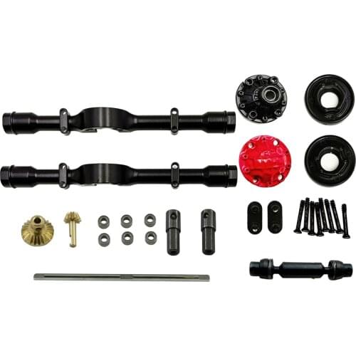 WPL D12 RC Car Parts 1/10 Upgraded Metal Differential Gear Rear Axle Housing Set Drive Shaft For RC Truck Parts
