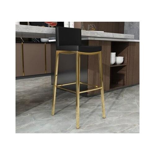 Chinafurniture Stainless steel jewelry chair bar stool modern minimalist cafe bar chair bar chair back of chair