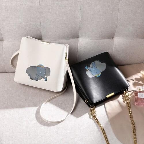 Disney new Dumbo ladies high-quality fashion one-shoulder messenger portable mobile phone bag bag girl underarm bag