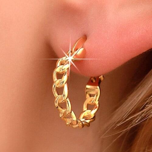 ZYZQ Trendy Twist-shaped Golden Metal Earrings for Women Female Geometric Hoop Earrings 2021 Fashion Party Jewelry Accessories