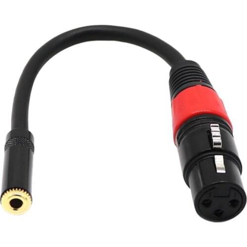 0.2M/7.9" 3Pin XLR Female to 3.5mm Stereo Female Microphone Audio Cord Cable