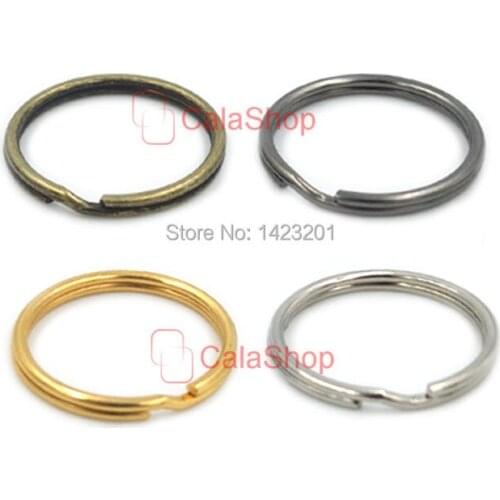 1200 Pcs / Lot 15mm 5/8" KeyChain Ring Keyring Connector Round Edged Split Snap Hook Buckle Lanyards Tag Wholesale