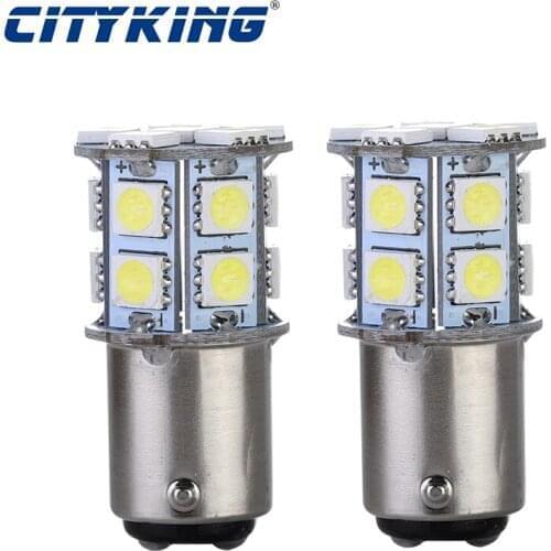 2pcs 1156 BA15S 1142 BA15D 18SMD 5050 LED Interior LED1156 1157 1142 Bulb Trailer Replacement LED Light Bulb Marine Boat Lamp