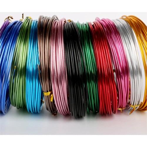 5m Versatile Painted Aluminium Metal Wire Colored Soft Wire Welding Rods DIY Jewelry 1.0mm/1.5mm/2.0mm Round Aluminum Wire