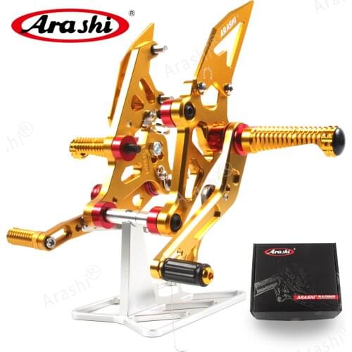 Arashi For YAMAHA MT07 2014-2019 CNC Adjustable Footrest Foot Pegs MT 07 FZ 07 2014 2015 2016 Motorbike Rider Rearset Footrest