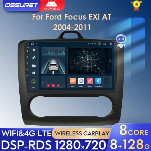 2G+32G 4G LTE Android 9.0 for Ford Focus 2 Mk2 2004-2011 Car FM Radio Multimedia MP5 Video Player Navigation GPS 2 Din WIFI TMPS