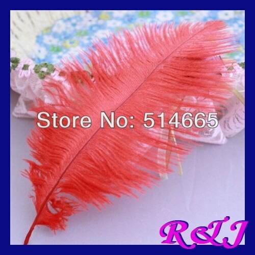 Free shipping Cheap ostrich feather 100pcs 10-12inch 25-30cm red Ostrich plumage ostrich plume
