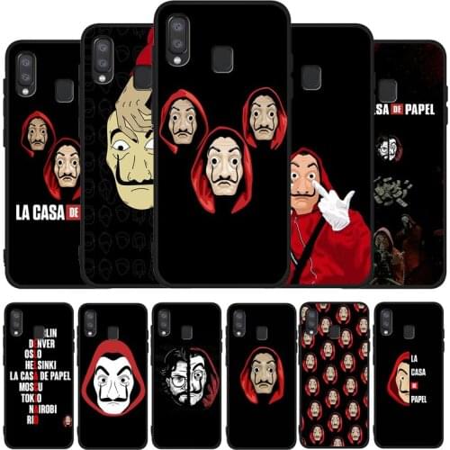 La Casa De Papel Money Heist Black Phone Case For Samsung Galaxy A71 A51 A41 A31 A20E A10 A20 A40 A50 A70 M30S M20 A7 A8 A9