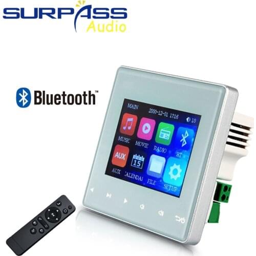 Touch key Bluetooth Smart home audio mp4 Theater Cinema Wall panel digital Amplifier mini wireless Music Player System USB/TF/FM