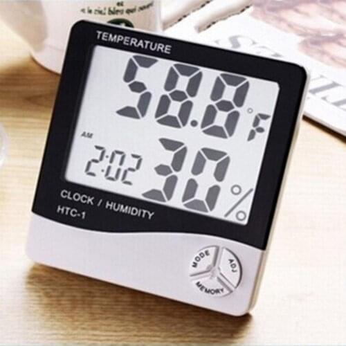 HTC-1 Indoor Outdoor Electronic Thermometer And Hygrometer Digital Clock Digital Display Electronic Humidity Thermometer Meter