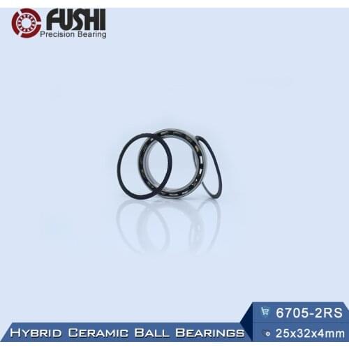 6705 Hybrid Ceramic Bearing 25*32*4 mm ABEC-1 ( 1 PC) Industry Motor Spindle 6705HC Hybrids Si3N4 Ball Bearings 3NC 6705RS