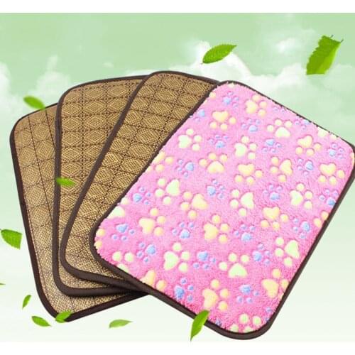 Cat Bed House Cat Summer Mat Kennel Dog Bed Dog Sofa Cushion Puppy Pet Bed Cat House Dog House Cat Rug Breathable Heat Pet Mat