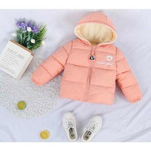 ZWY517 Christmas Baby Girls Boys Winter thick Jacket Kids Cartoon Casual Coat Toddler Warm Cotton Outerwear Children Clothes