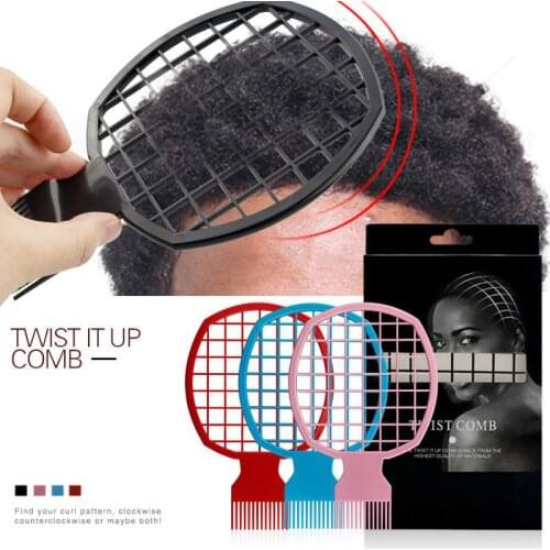 Fashion Mens Double Ended Twist Up Comb Professional Curly Hair Dirty Braid Comb Perm Style Comb Twisted Tool New