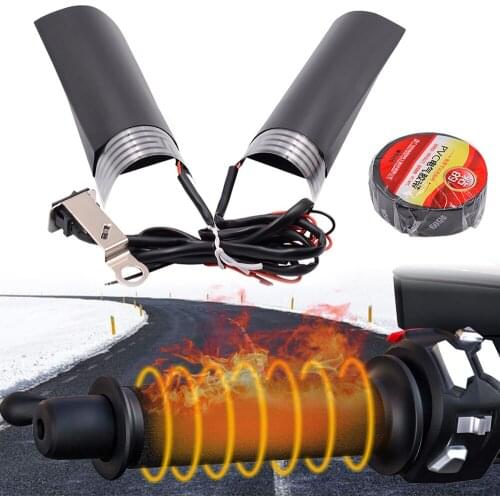 Heated Motorcycle Grip Cover Pad Winter Electronic Bike ATV 12V Motorbike Hand Grip Handlebar Warm HOT Heater