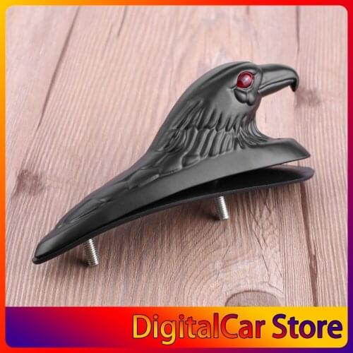 New Chrome Eagle Head Shape Design ATV Front Fender Frame Ornament Front Fender Accent Piece for Motorcycle Motorbike Car Bonnet