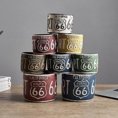 Homelily Personality Cement Ashtray Retro Round Portable Ash Tray Smoking Accessories Living Room Ornaments Home Decoration