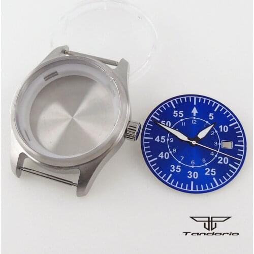 Fit NH35A NH36A Brushed 39MM Brushed 200 Waterproof Diving Watch Case Luminous Black Dial Hand Set