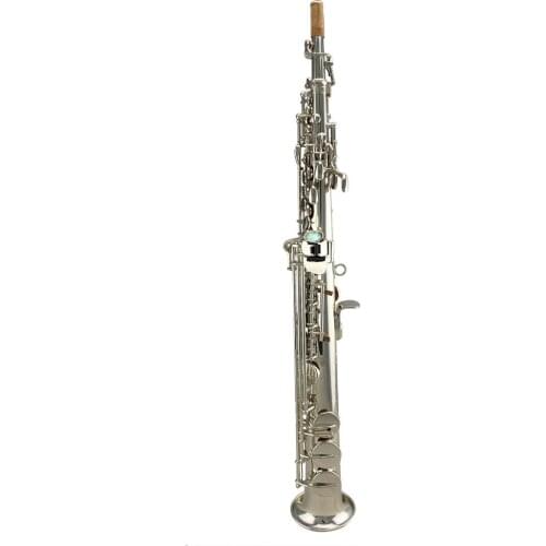 Tide music intermediate use shiny silver plated straight soprano saxophone on sale