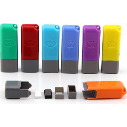 Professional Customizable LOGO Mini color shell free sealing edge photosensitive seal person name chapte0r Photosensitive seal