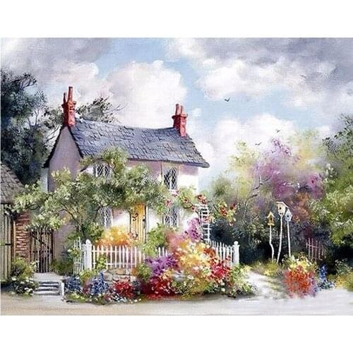 Sale diamond embroidery landscape house garden DIY Diamond Painting Cross Stitch kits 3D,Diamond Mosaic pattern,puzzle picture