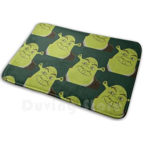 Shrek Mat Rug Carpet Anti-Slip Floor Mats Bedroom Shrek Donkey Ogre Movie Swamp Green