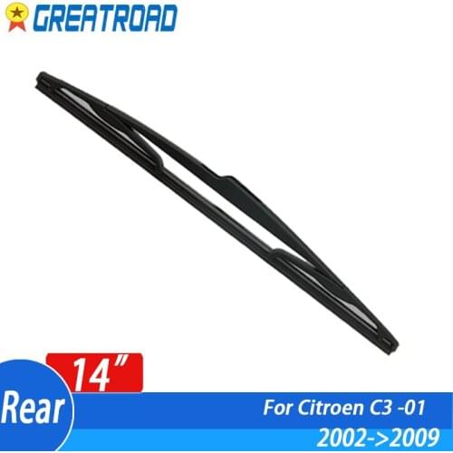 Wiper 14" Rear Wiper Blade For Citroen C3 -01.2002-2009 Windshield Windscreen Rear Window
