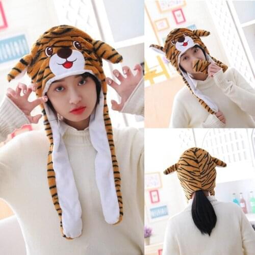 094B Fuzzy Hats with Tiger Stripes as Tools or Props for Photoshot Cartoon
