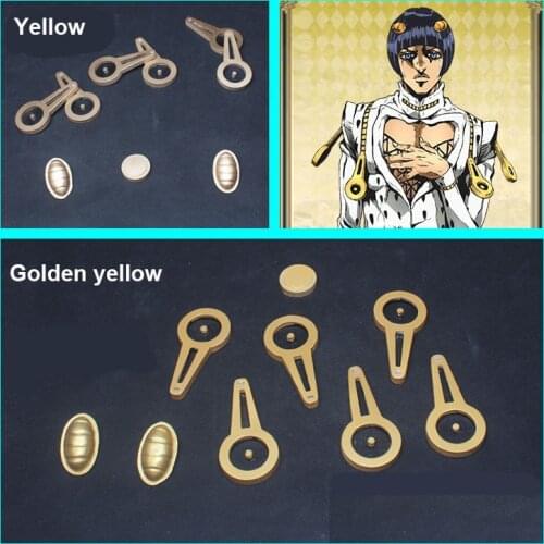 Anime JoJos Bizarre Adventure Bruno Bucciarati Cosplay Prop Hairpin Clip Zipper head