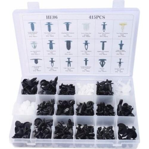 80% Hot Sale 415Pcs Plastic Car Bumper Rivet Door Panel Push Fastener Trim Clips for Ford