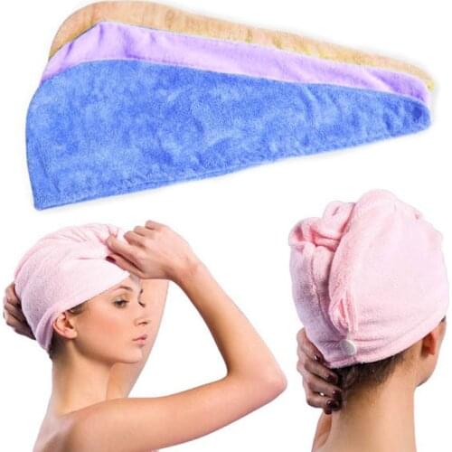 Women Hair Drying Hat Makeup Ponytail Holder Lady Water Absorbent Microfiber Towel Bath Cap Free HomTowele & Garden