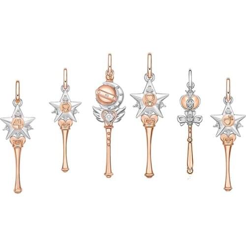 Japanese Anime Sailor Mercury Jupiter Mars Venus Pendant 925 Sterling Silver Sweater Necklace For Women Jewelry Gifts