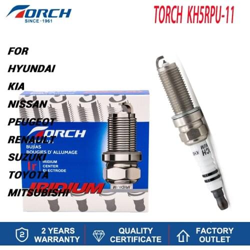 1 Piece TORCH Car Spark Plug Platinum Spark Candles KH5RPU-11 for HYUNDAI KIA NISSAN PEUGEOT RENAULT Car Accessories