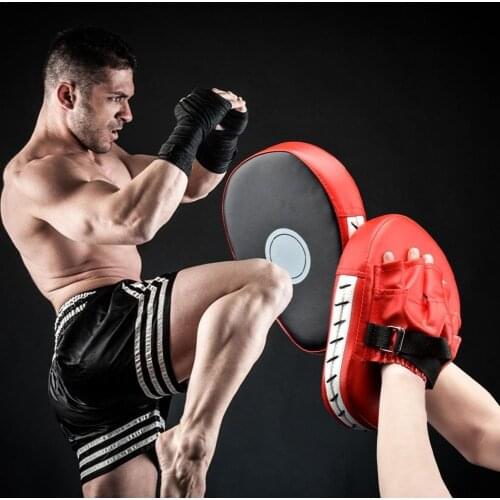 1PC Curved Boxer Target Sanda Training Thickened Anti-vibration Taekwondo Five Target Fingers Baffle Curved PU Foot P1J0