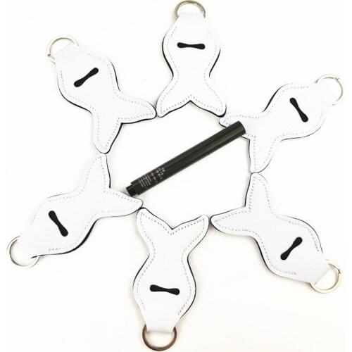 10pcs White Mermaid Tail Neoprene Lipstick Holder Keychain Chapstick Key Chain Holder Lip Balm Vibrant Prints Key Chain Holder